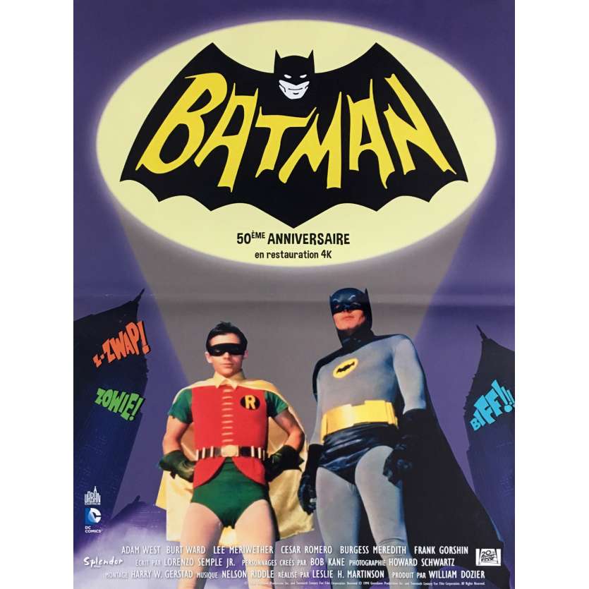 BATMAN 1966 Affiche de film 40x60 cm - R2016 - Adam West, Bob Kane