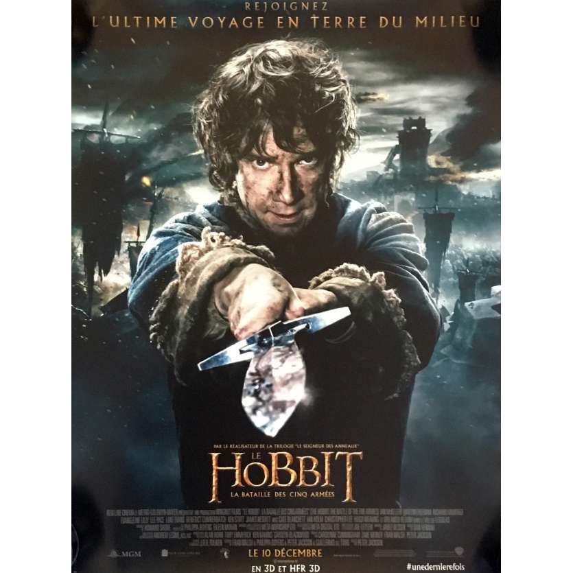 THE HOBBIT 3 Mod. B French Movie Poster  15x21 - 2014 - Peter Jackson, Ian McKellen