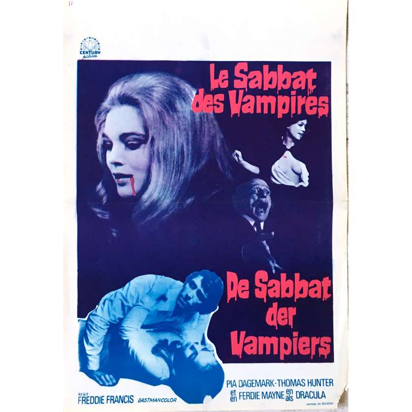 LE SABBAT DES VAMPIRES Affiche de film  35x55 cm - 1971 - Thomas Hunter, Freddie Francis