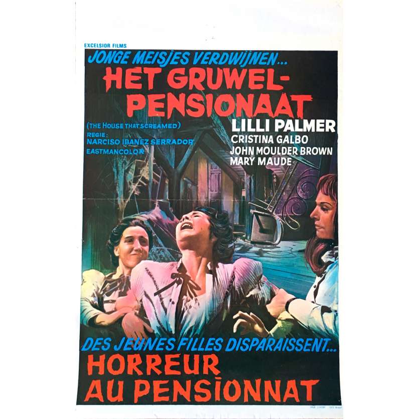 THE HOUSE THAT SCREAMED Movie Poster  14x21 in.  - 1970 - Narciso Ibáñez Serrador , Lilli Palmer