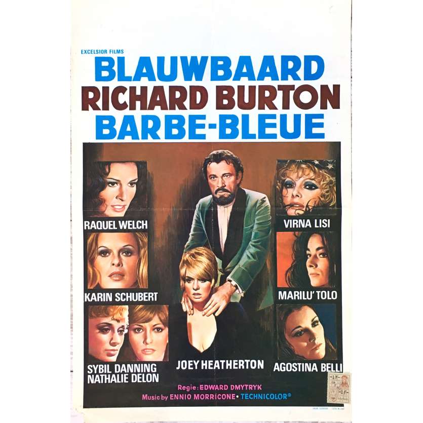 BARBE BLEUE Affiche de film 35x55 cm - 1972 - Richard Burton, Edward Dmytryk
