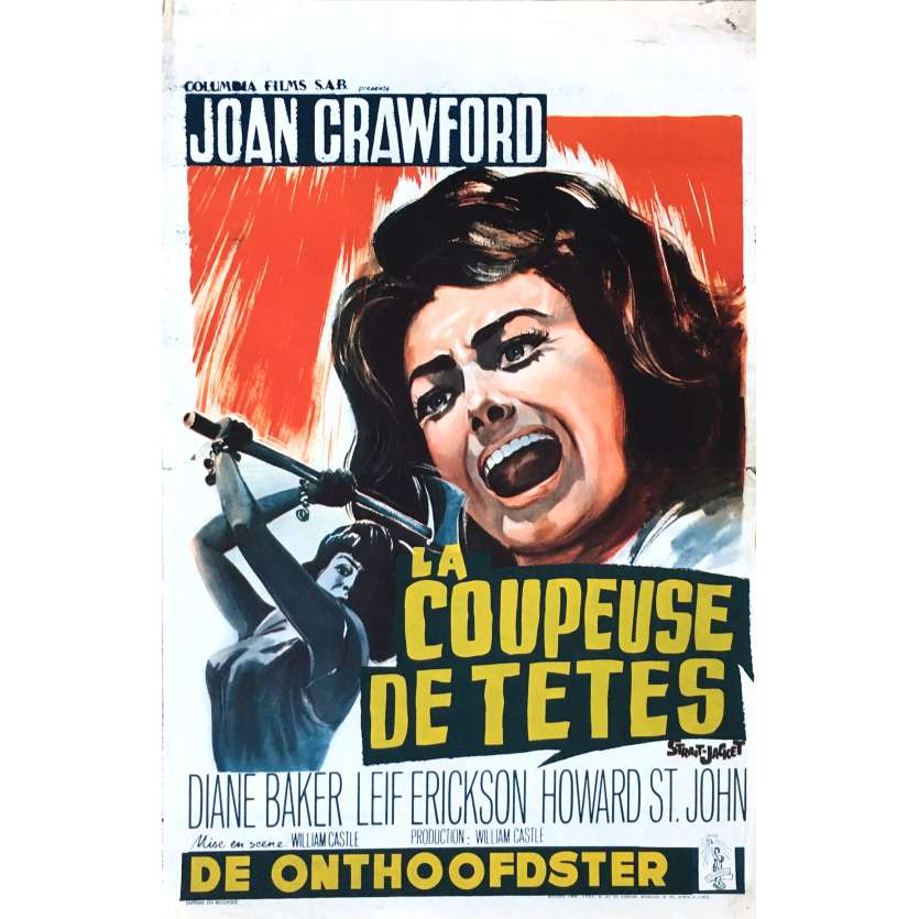 LA MEURTRIERE DIABOLIQUE Affiche de film 35x55 cm - 1964 - Joan Crawford, William Castle