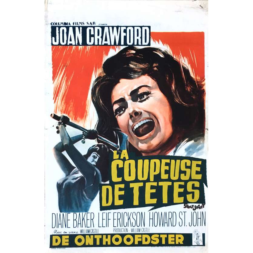 STRAIGHT JACKET Movie Poster  14x21 in.  - 1964 - William Castle, Joan Crawford