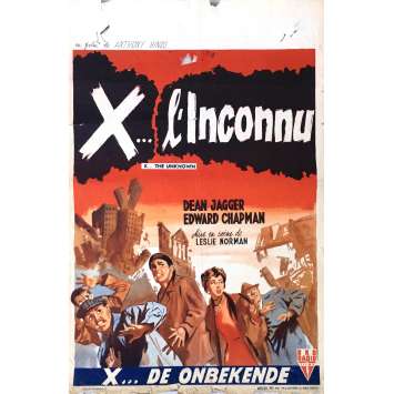 X L'INCONNU Affiche de film 35x55 cm - 1956 - Dean Jagger, Leslie Norman