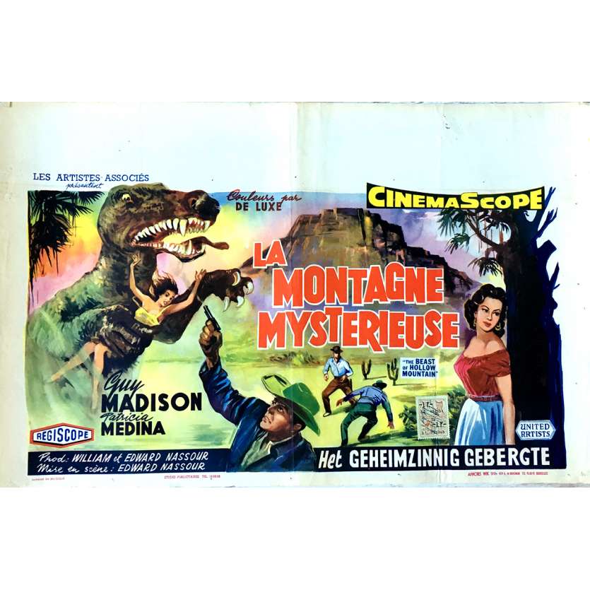 LA MONTAGNE MYSTERIEUSE Affiche de film  35x55 cm - 1956 - Guy Madison, Edward Nassour