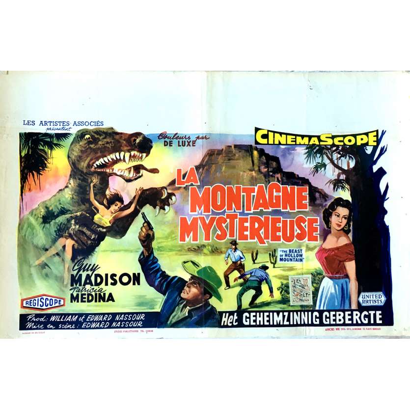 THE BEAST OF HOLLOW MOUNTAIN Movie Poster 14x21 in. - 1956 - Edward Nassour, Guy Madison