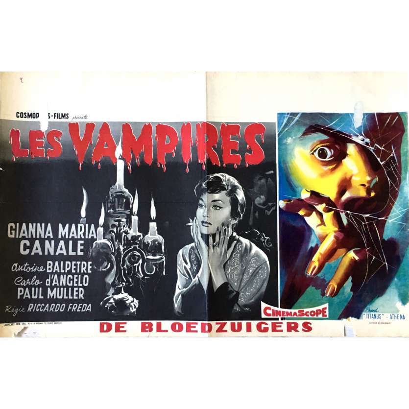 LUST OF THE VAMPIRE Movie Poster 14x21 in. - 1956 - Riccardo Fredda, Gianna Maria Canale