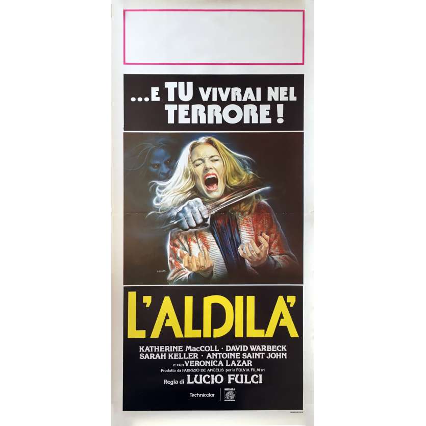 L'AU DELA Affiche de film  33x71 cm - 1981 - Catriona MacColl, Lucio Fulci