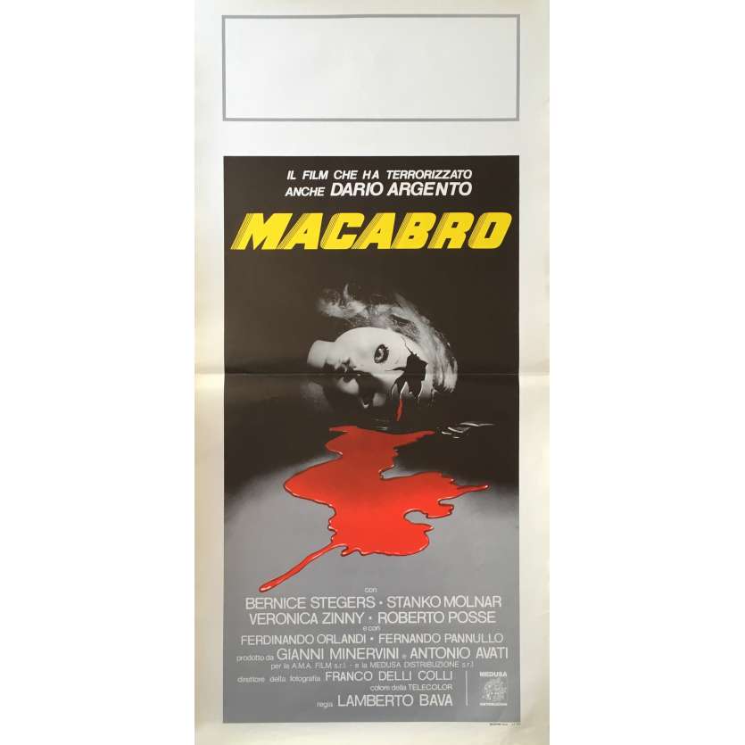 MACABRE Movie Poster 13x28 in. - 1980 - Lamberto Bava, Bernice Stegers