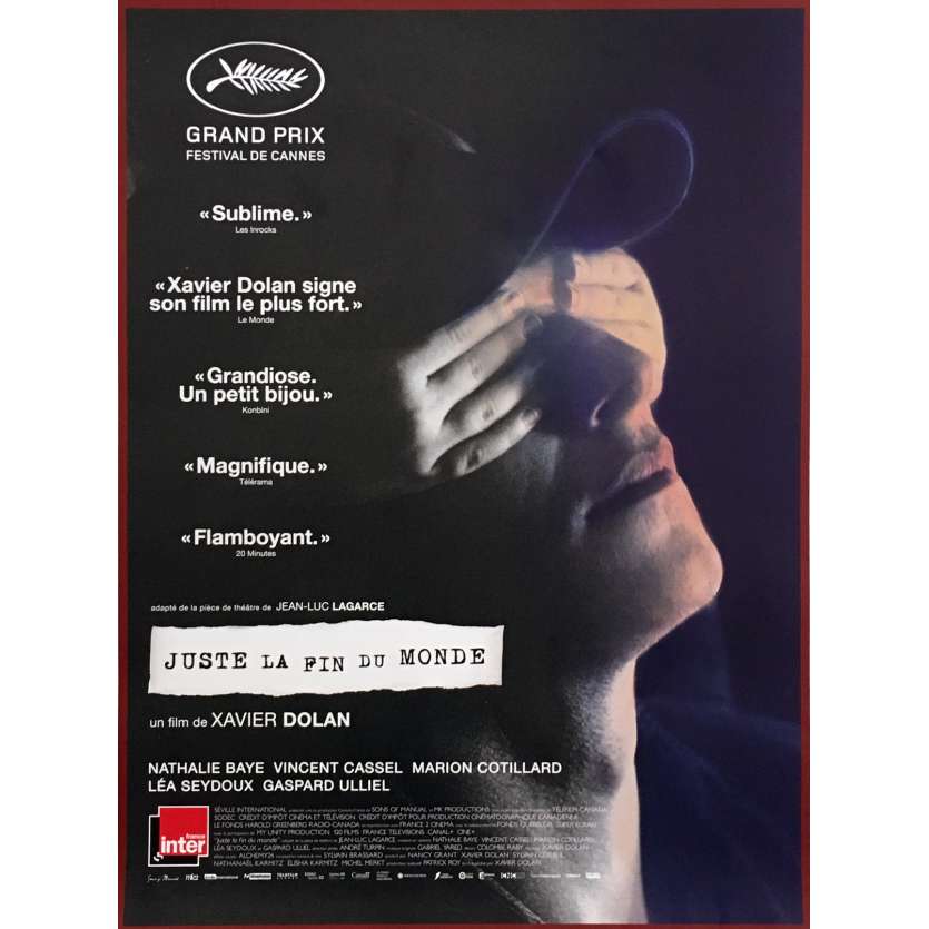 JUSTE LA FIN DU MONDE Affiche de film  40x60 cm - 2016 - Xavier Dolan, Nathalie Baye