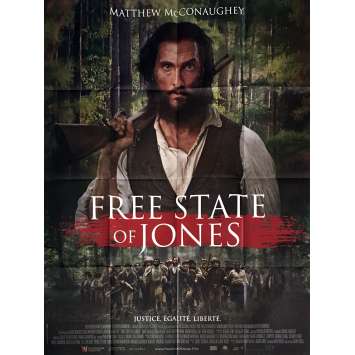 FREE STATE OF JONES Affiche de film 120x160 cm - 2016 - Gary Ross, Matthew McConaughey