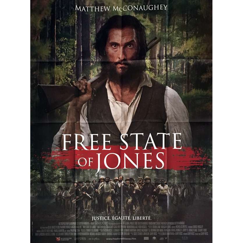 FREE STATE OF JONES Movie Poster  47x63 in.  - 2016 - Gary Ross, Matthew McConaughey