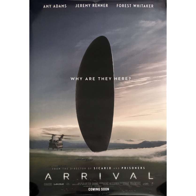 ARRIVAL Movie Poster DS 29x40 in.  - 2016 - Denis Villeneuve, Amy Adams