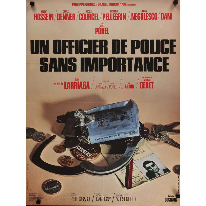 A POLICE OFFICER WITHOUT IMPORTANCE Movie Poster 23x32 in. - 1973 - Jean Larriaga, Charles Denner