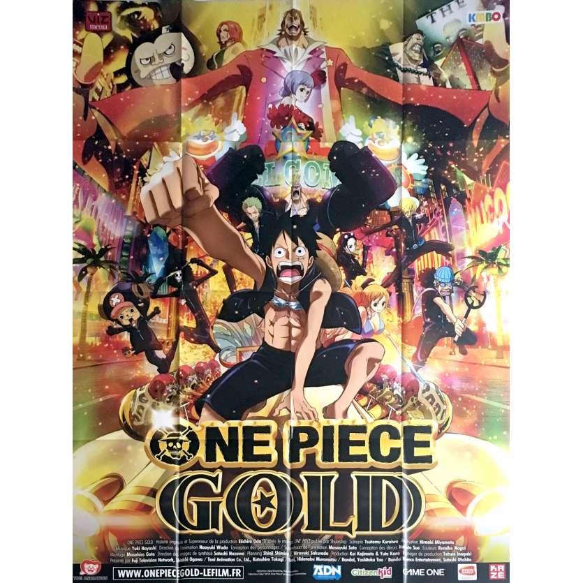ONE PIECE FILM GOLD Affiche de film  120x160 cm - 2016 - Ikue Otani, Hiroaki Miyamoto