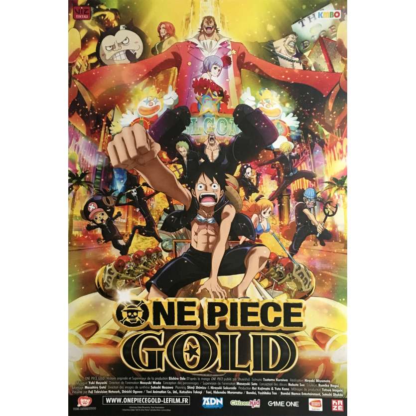 ONE PIECE FILM GOLD Movie Poster 15x21 in. - 2016 - Hiroaki Miyamoto, Ikue Otani