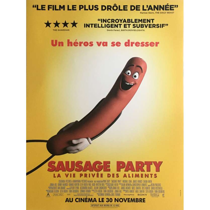 SAUSAGE PARTY Movie Poster  15x21 in.  - 2016 - Greg Tiernan, Seth Rogen