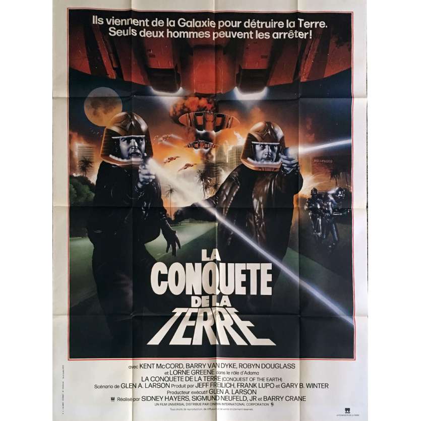 GALACTICA CONQUEST OF THE EARTH Movie Poster 47x63 in. - 1981 - Glen A. Larson, Kent McCord