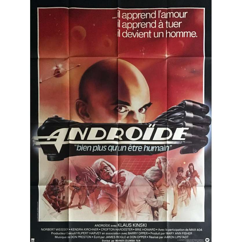 ANDROIDE Affiche de film 120x160 cm - 1982 - Klaus Kinski, Aaron Lipstadt