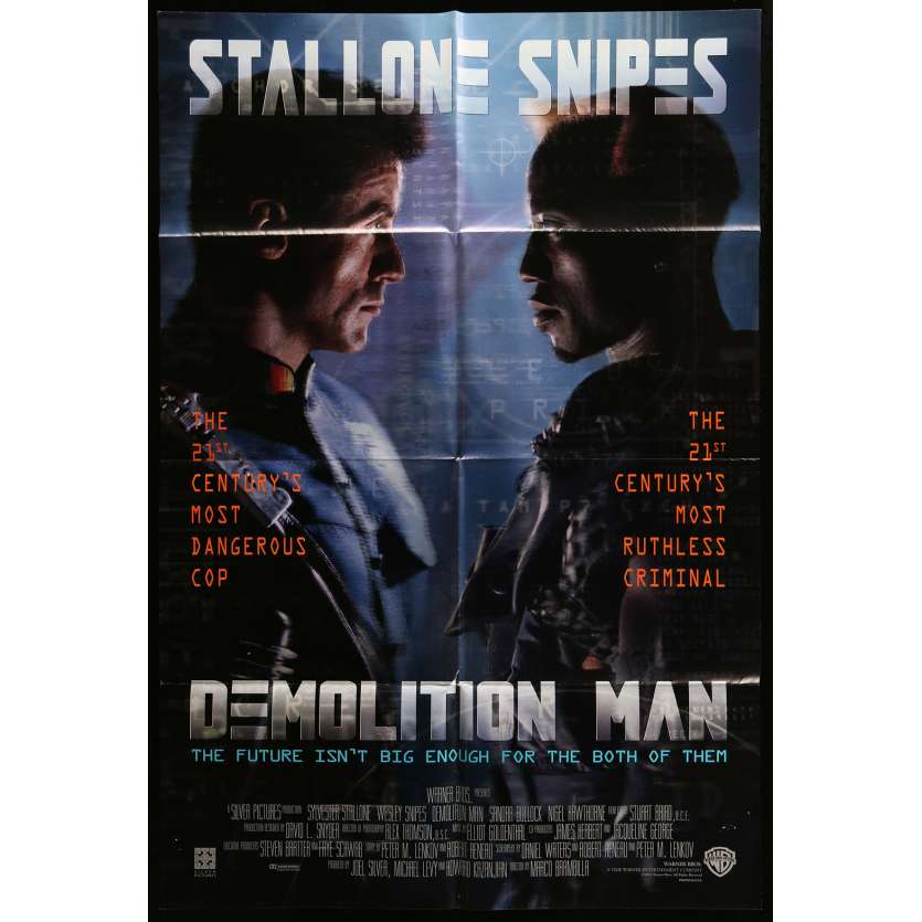 DEMOLITION MAN Affiche de film  69x104 cm - 1993 - Sylvester Stallone, Marco Brambilla