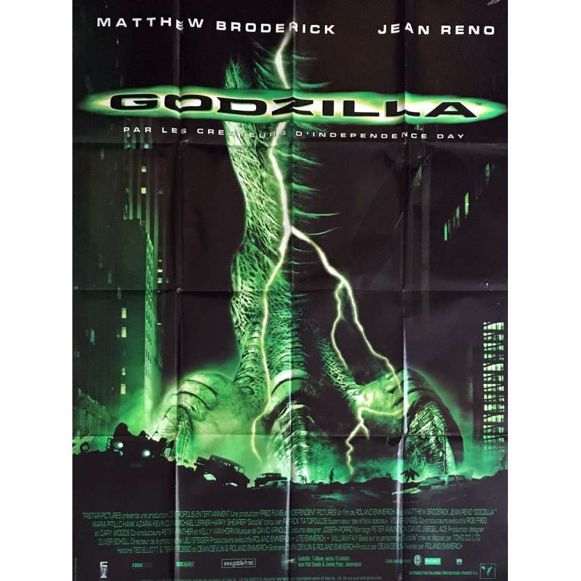 GODZILLA affiche de film 120x160 FR '98 Jean Reno