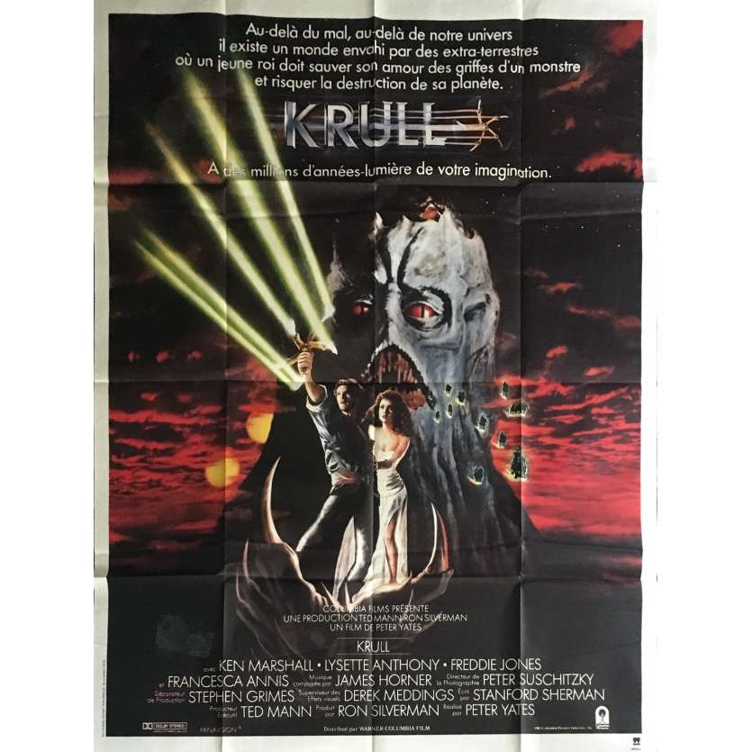 KRULL Movie Poster 47x63 in. French - 1983 - Peter Yates, Ken Marsall