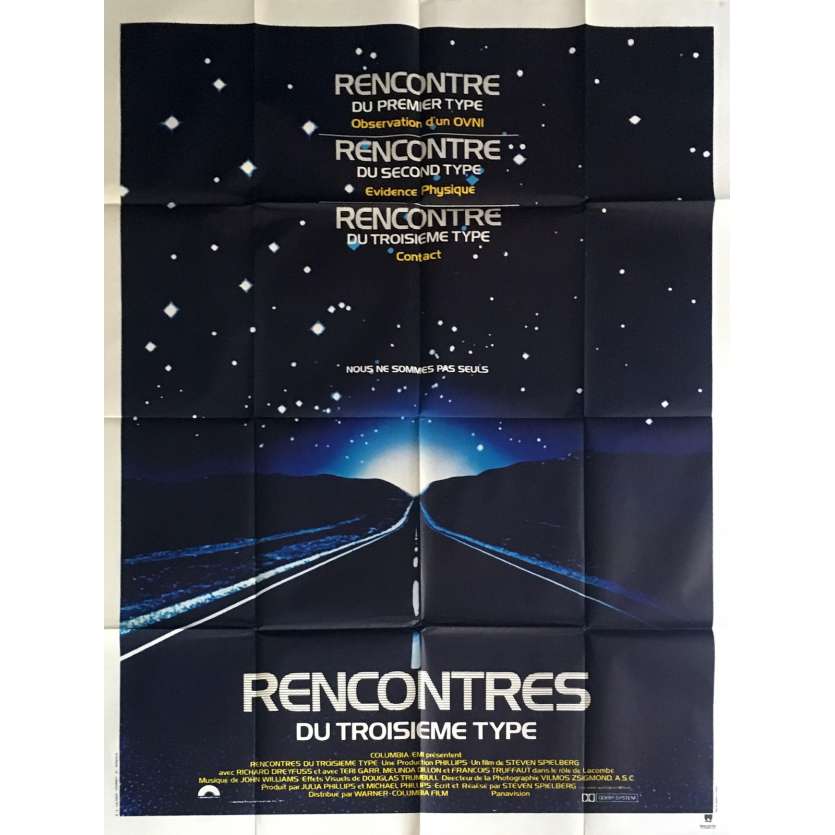 RENCONTRES DU 3e TYPE Affiche de film 120x160 - 1977 - Steven Speilberg