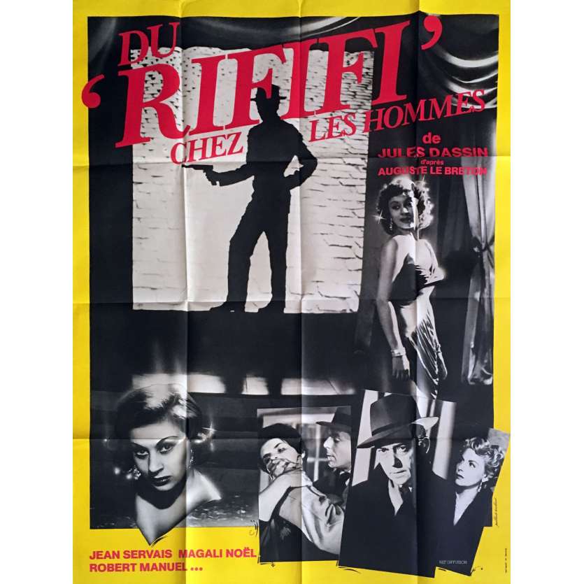 DU RIFIFI CHEZ LES HOMMES Affiche de film 120x160 cm - R2015 - Jean Servais, Jules Dassin