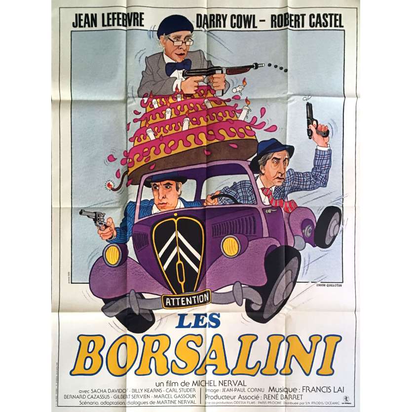 LES BORSALINI Affiche de film 120x160 cm - 1980 - Jean Lefebvre, Michel Nerval