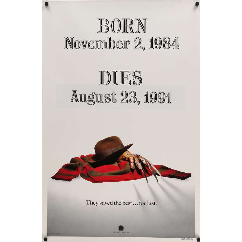 FREDDY'S DEAD Movie Poster Teaser 29x41 in.  - 1991 - Wes Craven, Robert Englund