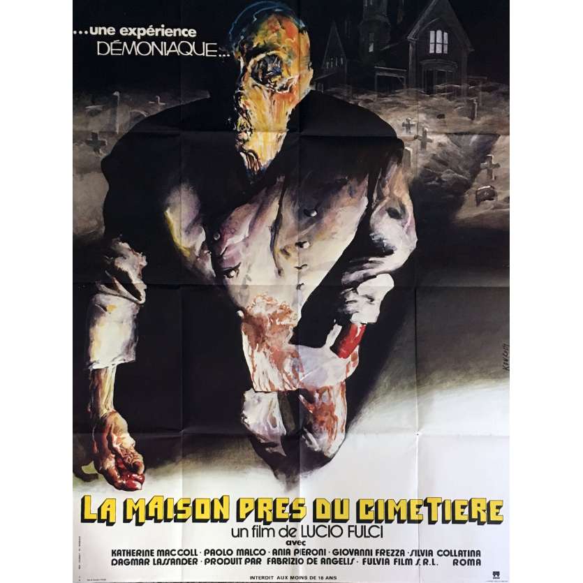 HOUSE BY THE CEMETARY Movie Poster 47x63 in. - 1981 - Lucio Fulci, Catriona McColl