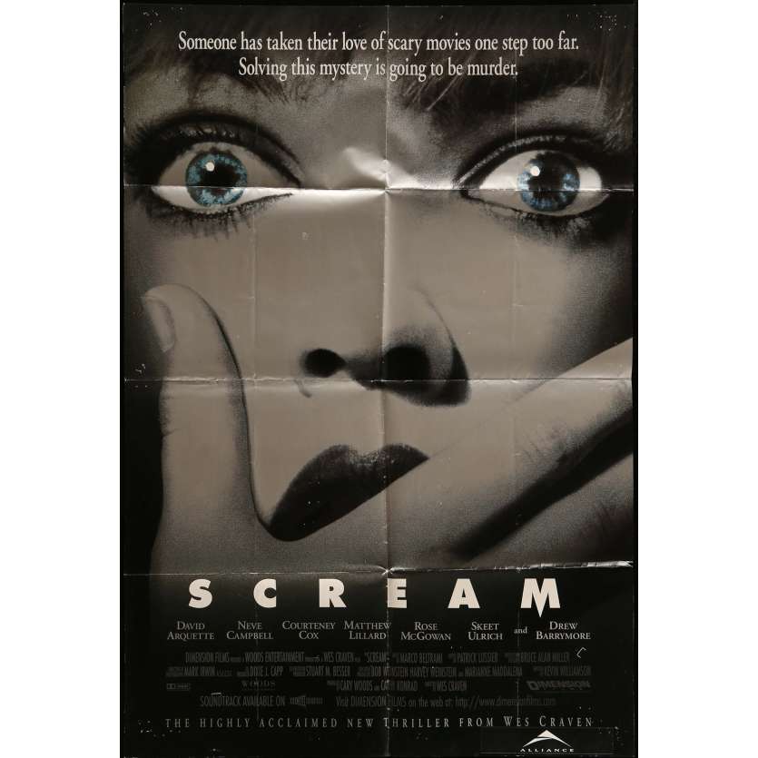 SCREAM Affiche de film 69x104 cm - 1996 - Neve Campbell, Wes Craven