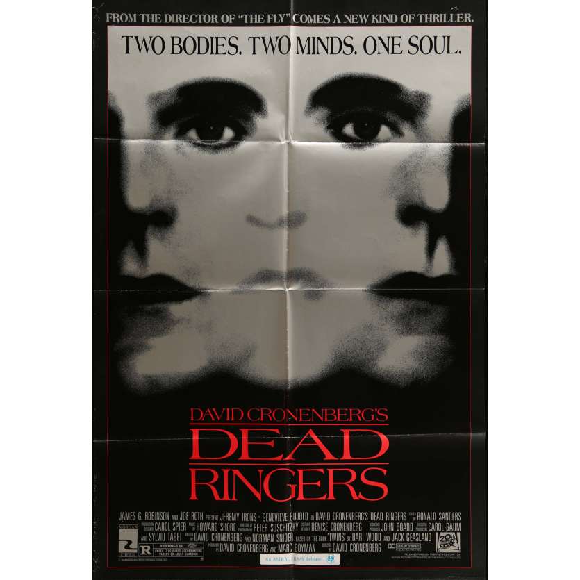 DEAD RINGERS Movie Poster 29x41 in. - 1988 - David Cronenberg, Jeremy Irons