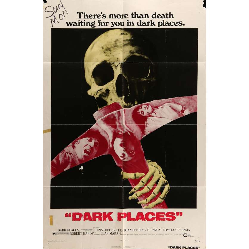 DARK PLACES Movie Poster 29x41 in. - 1973 - Don Sharp, Christopher Lee