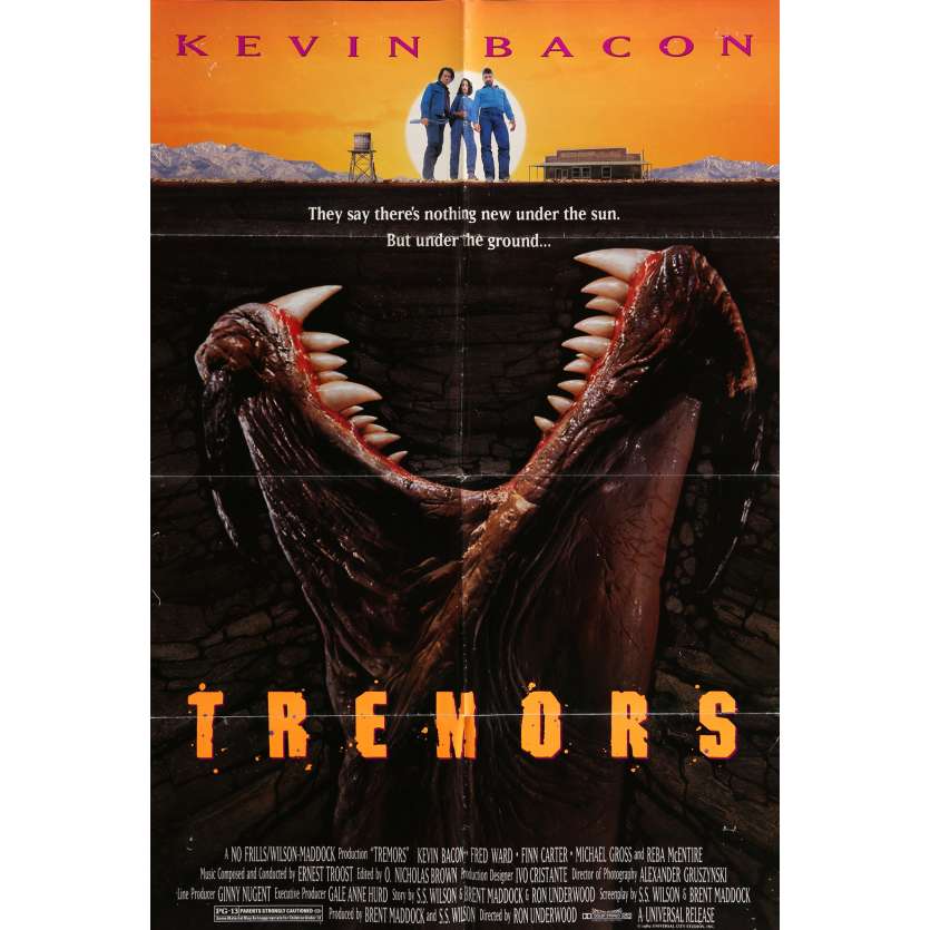 TREMORS Affiche de film 69x104 cm - 1990 - Kevin Bacon, Ron Underwood