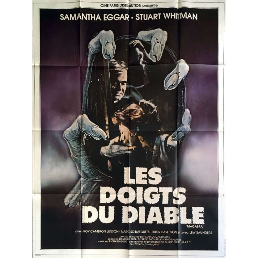 LES DOIGTS DU DIABLE Affiche de film 120x160 cm - 1981 - Samantha Eggar, Alfredo Zacharias