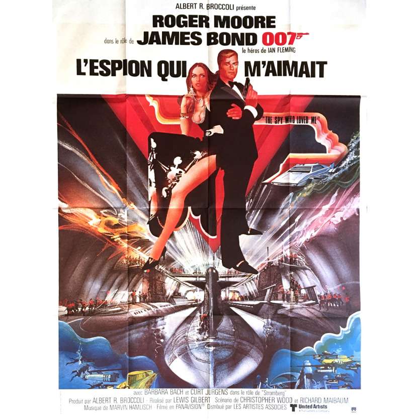 L'ESPION QUI M'AIMAIT Affiche de film 120x160 cm - 1977 - Roger Moore, Lewis Gilbert