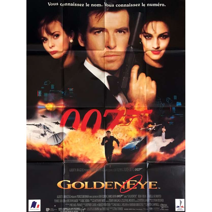 GOLDENEYE French Movie Poster 47x63 '95 Pierce Brosnan, 007 James Bond