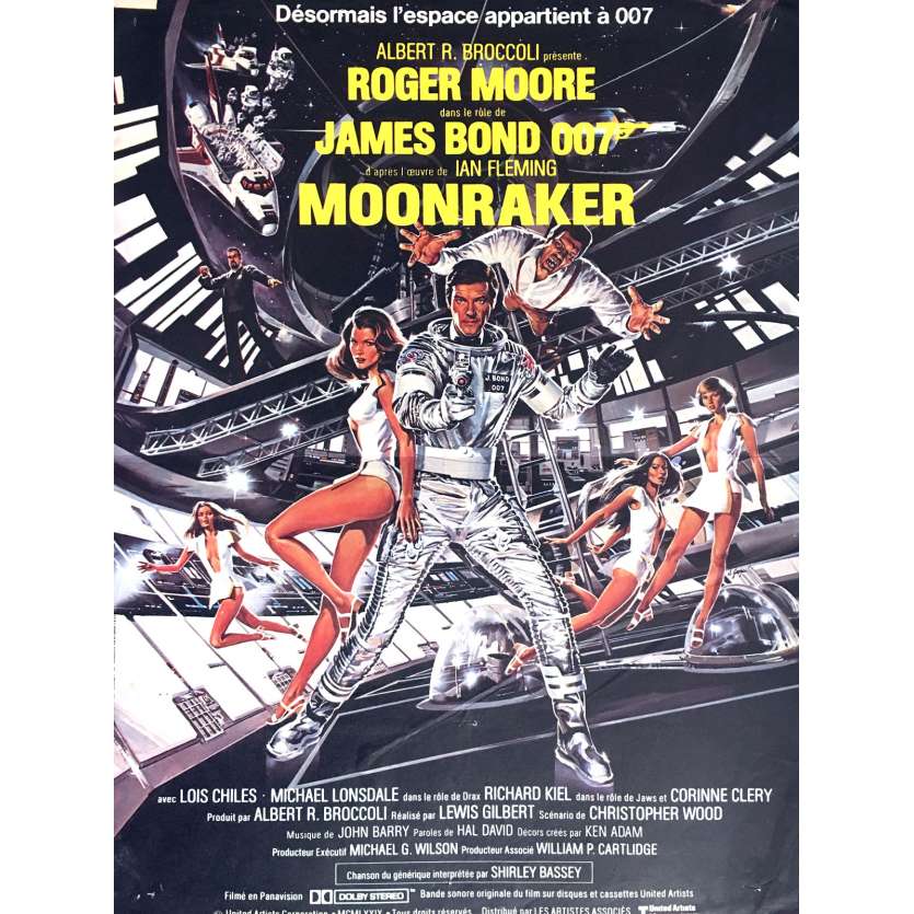 MOONRAKER French Movie Poster 15x21 - 1979 - Lewis Gilbert, Roger Moore