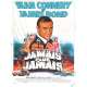 JAMAIS PLUS JAMAIS Affiche de film 40x60 - 1983 - Sean Connery, Irvin Keschner
