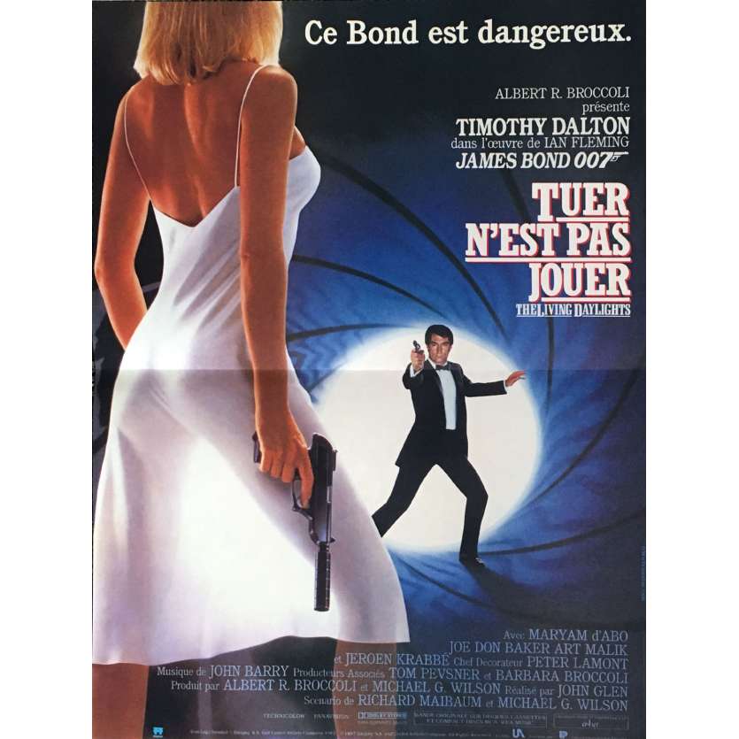 TUER N'EST PAS JOUER Affiche de film 40x60 - 1987 - Timothy Dalton, James Bond