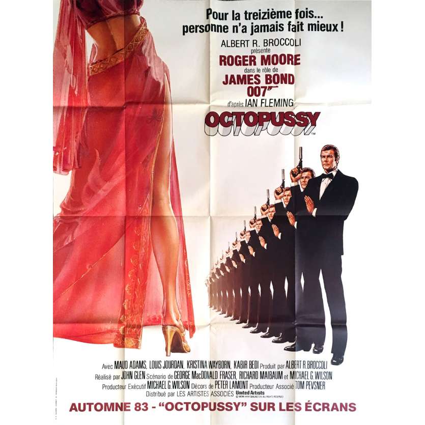 OCTOPUSSY Movie Poster Advance 47x63 in. - 1983 - John Glen, Roger Moore