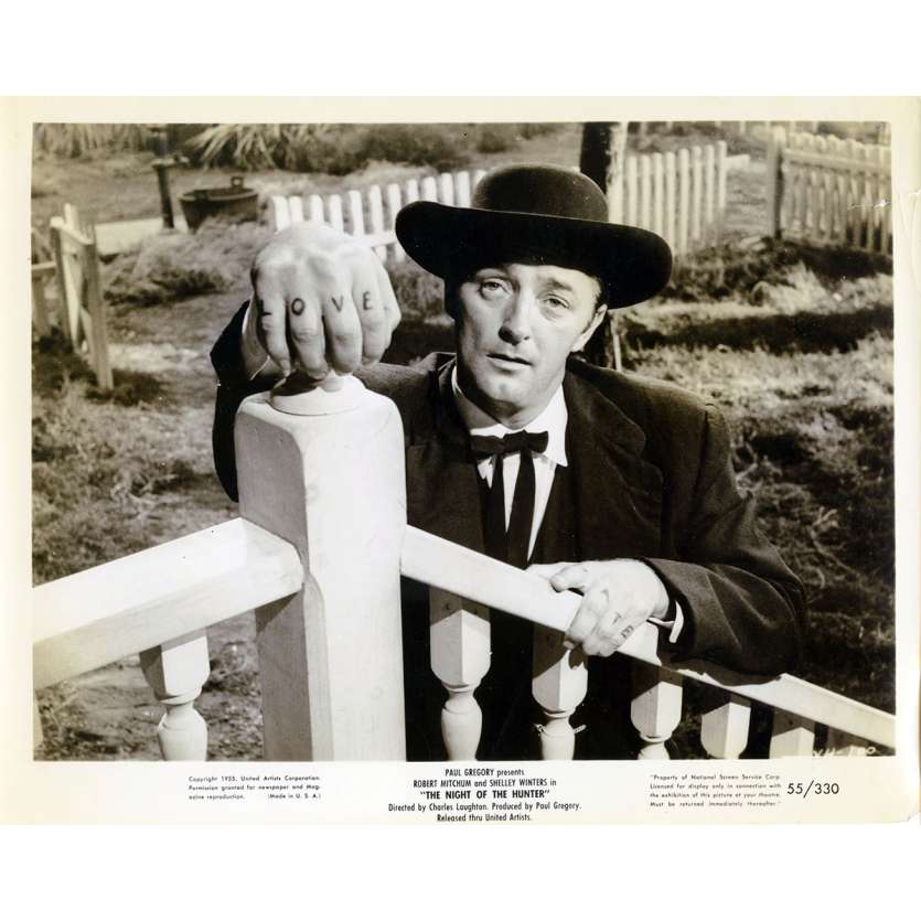 THE NIGHT OF THE HUNTER Movie Still N01 8x10 in. - 1955 - Charles Laughton, Robert Mitchum