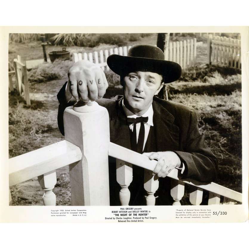 THE NIGHT OF THE HUNTER Movie Still N01 8x10 in.  - 1955 - Charles Laughton, Robert Mitchum