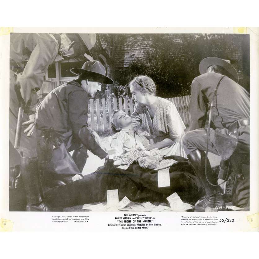 LA NUIT DU CHASSEUR Photo de presse N05 20x25 cm - 1955 - Robert Mitchum, Charles Laughton