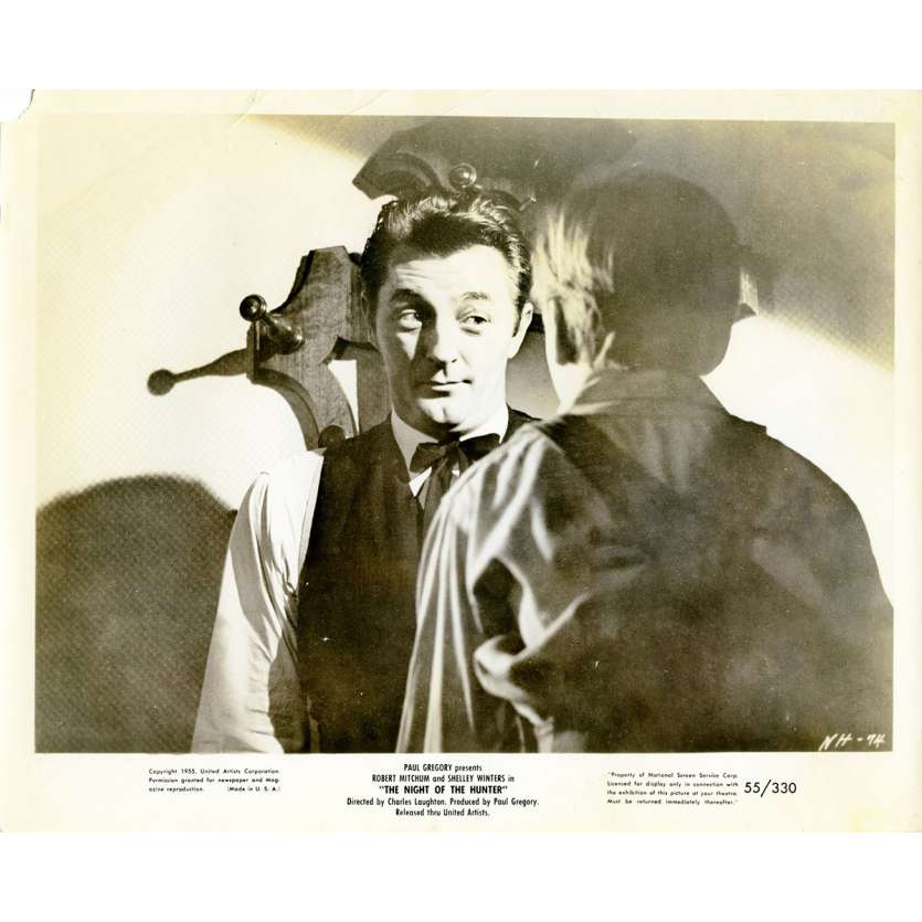 THE NIGHT OF THE HUNTER Movie Still N02 8x10 in. - 1955 - Charles Laughton, Robert Mitchum