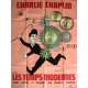 MODERN TIMES French Movie Poster 47x63- R-1970 - Charlie Chaplin, Charlie Chaplin
