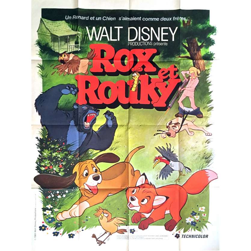 THE FOX AND THE HOUND Movie Poster 47x63 in. - 1981 - Walt Disney, Mickey Rooney