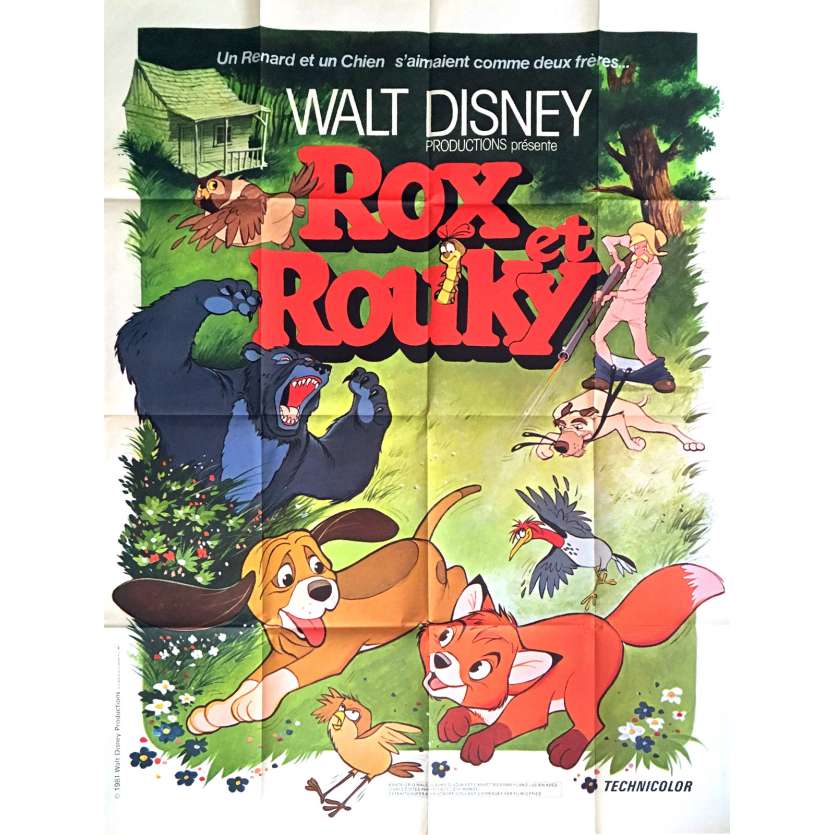 THE FOX AND THE HOUND Movie Poster  47x63 in.  - 1981 - Walt Disney, Mickey Rooney