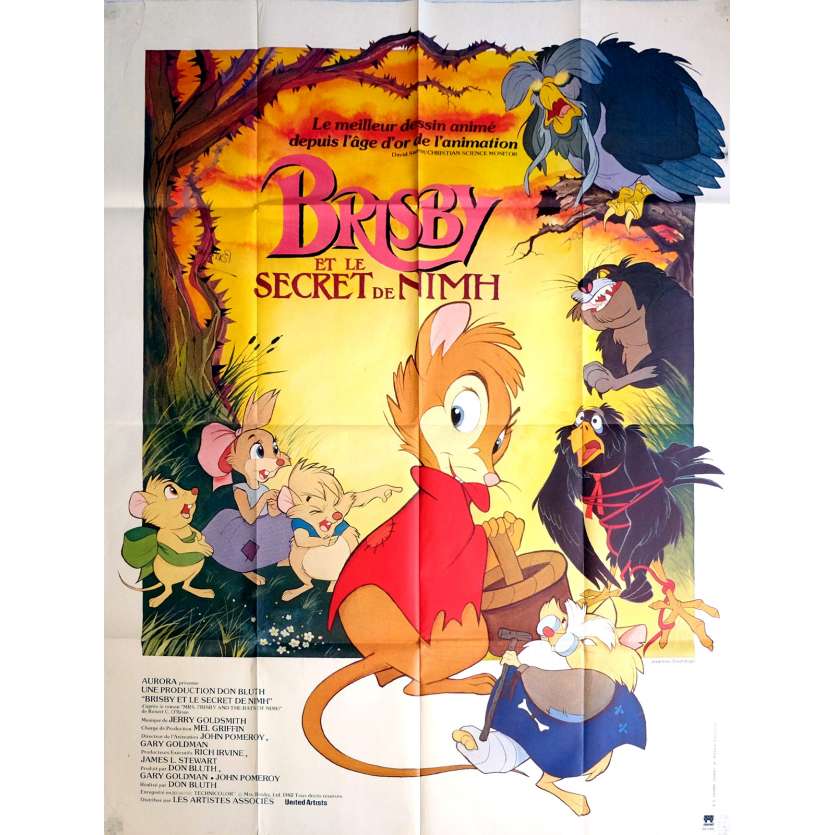 THE SECRET OF NIMH Movie Poster  47x63 in.  - 1982 - Don Bluth, Elisabeth Hartman